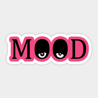 Mood text with eyes Sticker